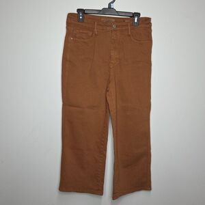 Judy Blue JB88805  Wide Leg  Jeans Women's 13/31 Brown Garment Dyed Cropped